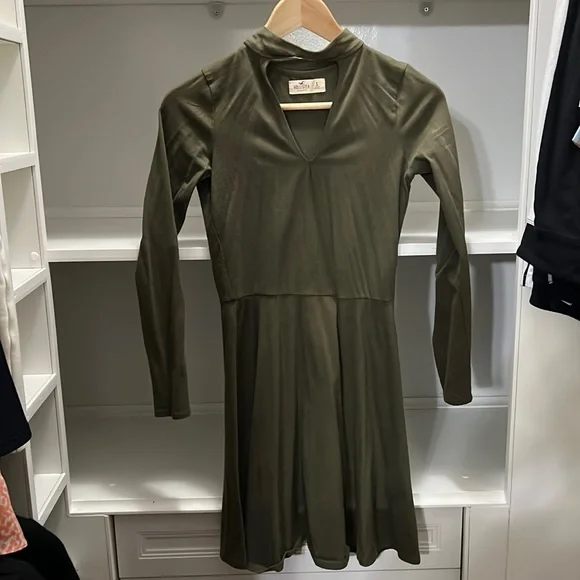 hollister long sleeve dress Hollister knit long sleeve mini dress in cream